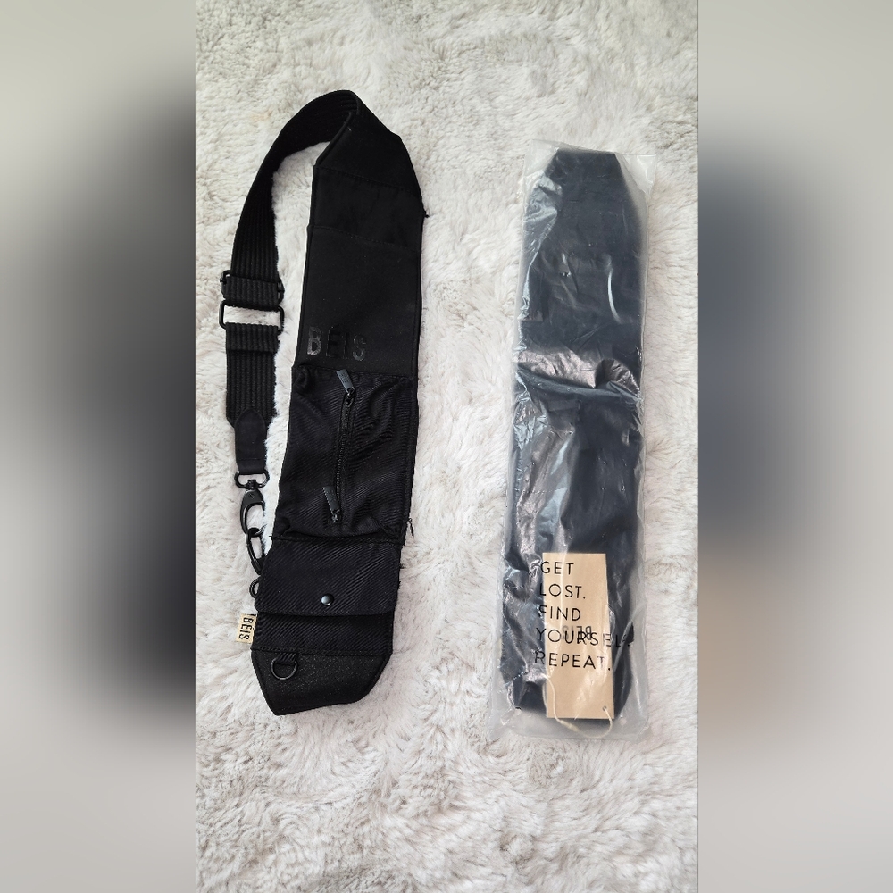 BEIS Black Travel Bag with Durable Design